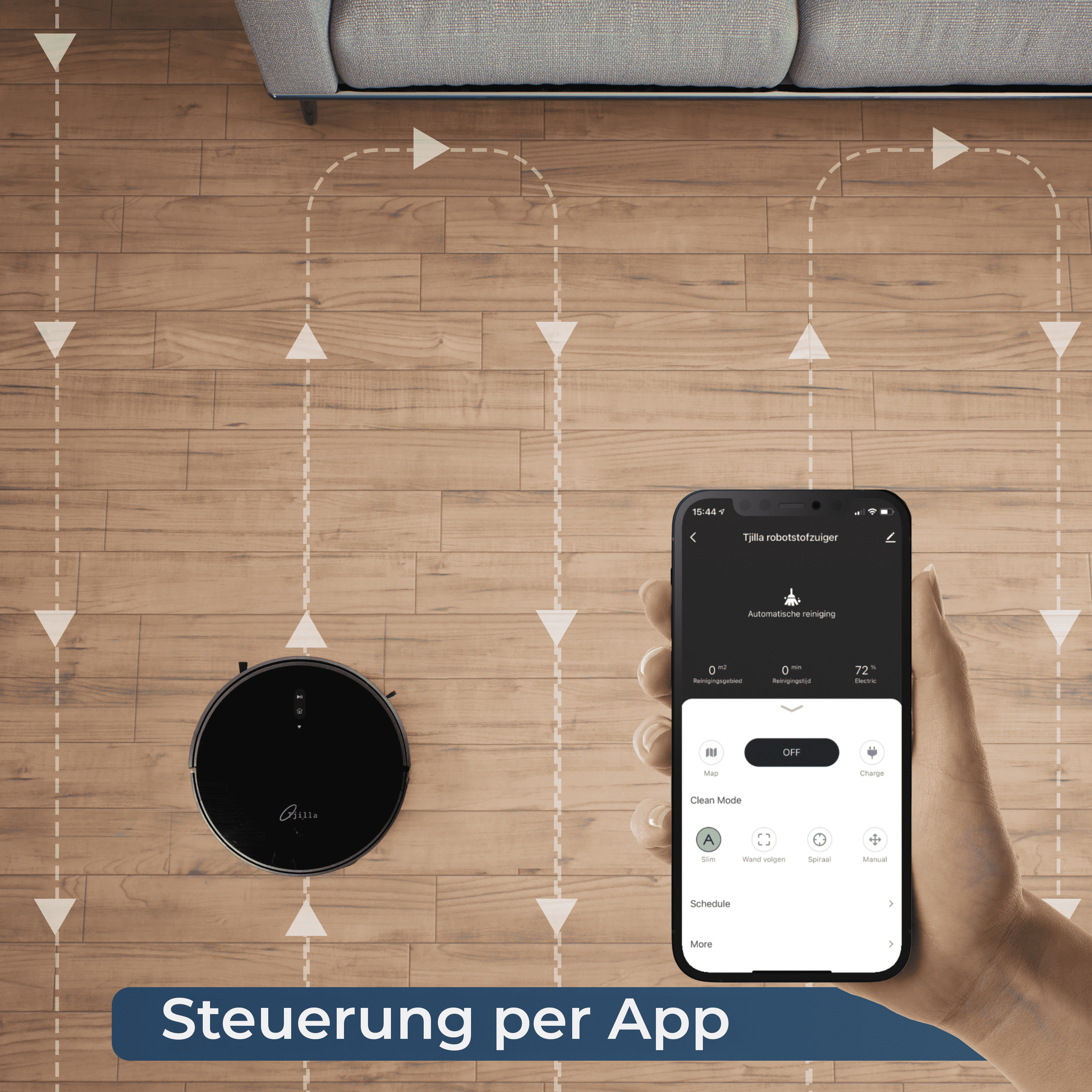 Saugroboter mit Wischfunktion - Steuerung per app
