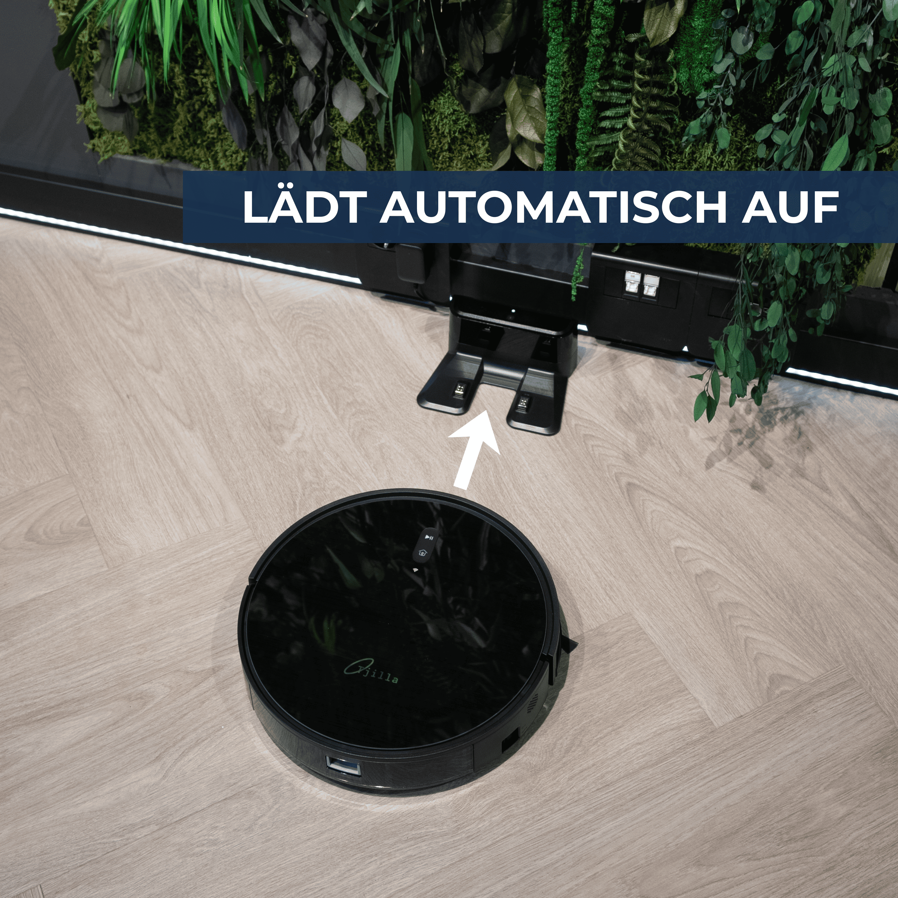 Saugroboter mit Wischfunktion, automatisches Aufladen, smarter Staubsaugerroboter für gründliche Reinigung