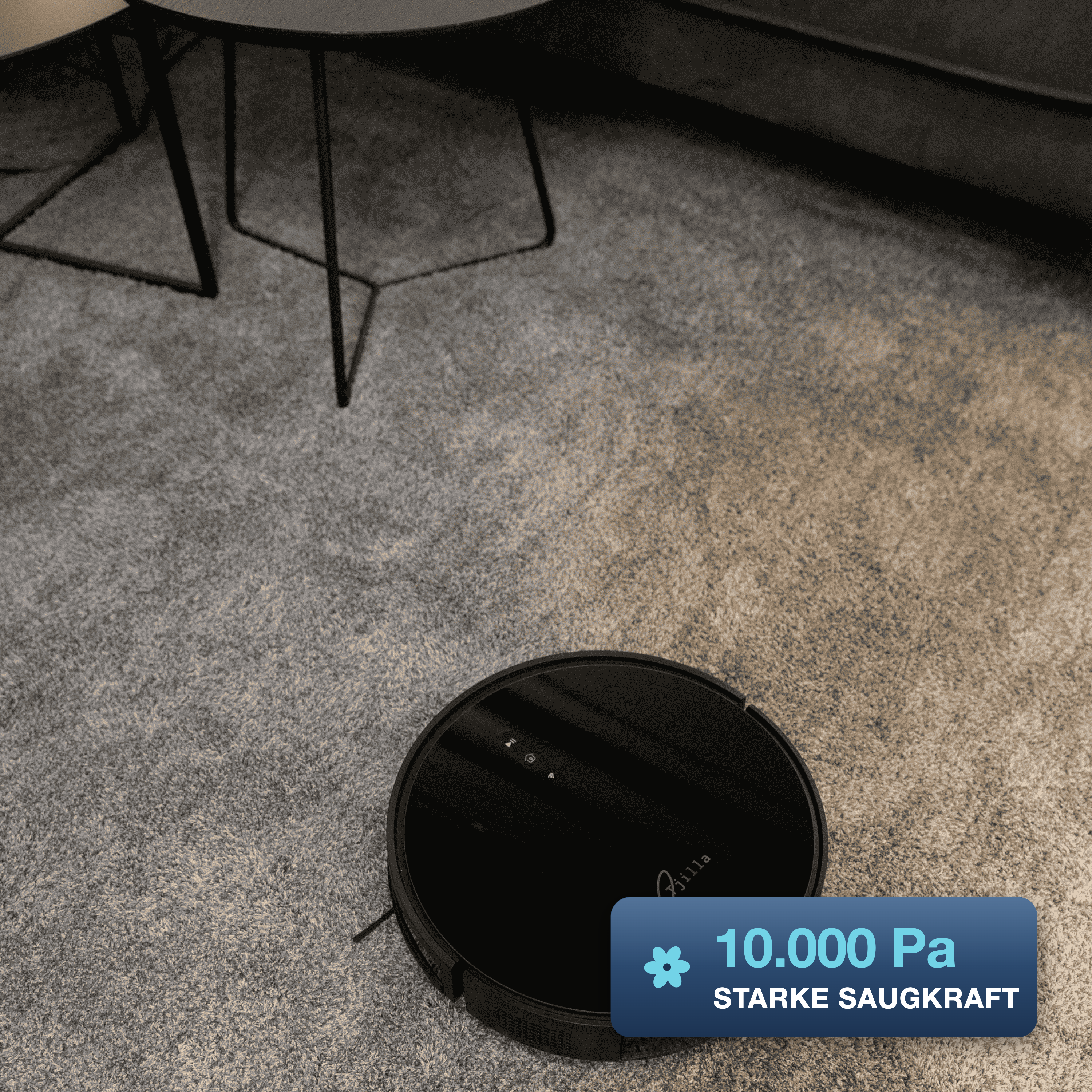 Saugroboter mit 10000 Pa starker Saugkraft