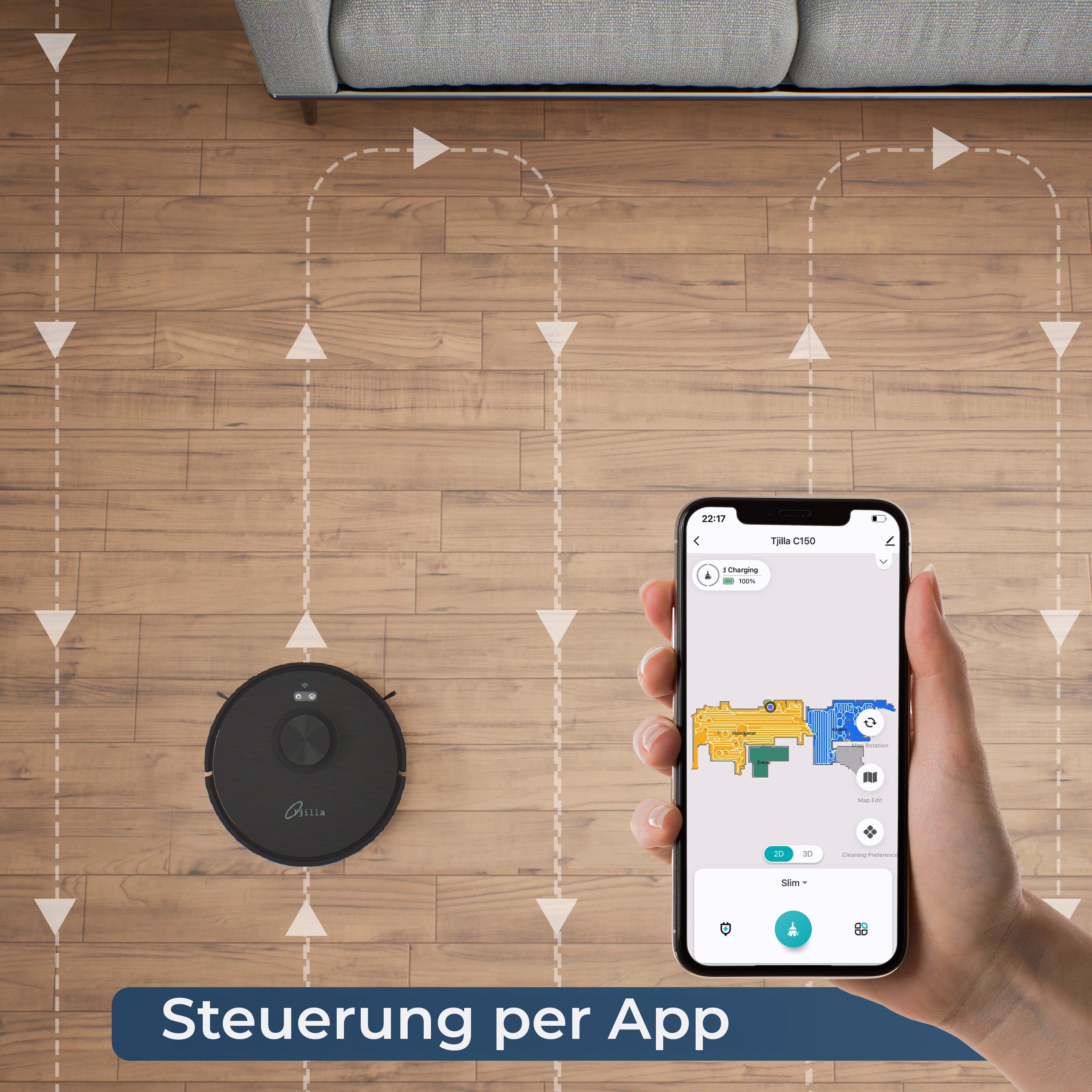 Tjilla Steuerung per app