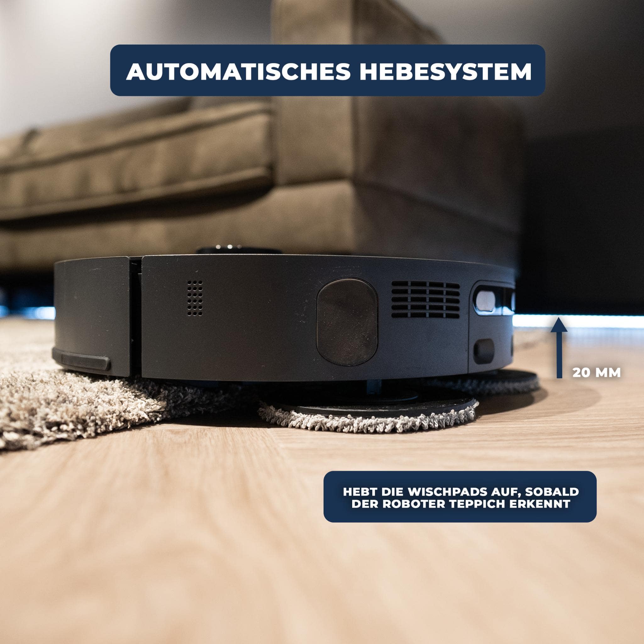 Roboterstaubsauger automatisches hebesystem