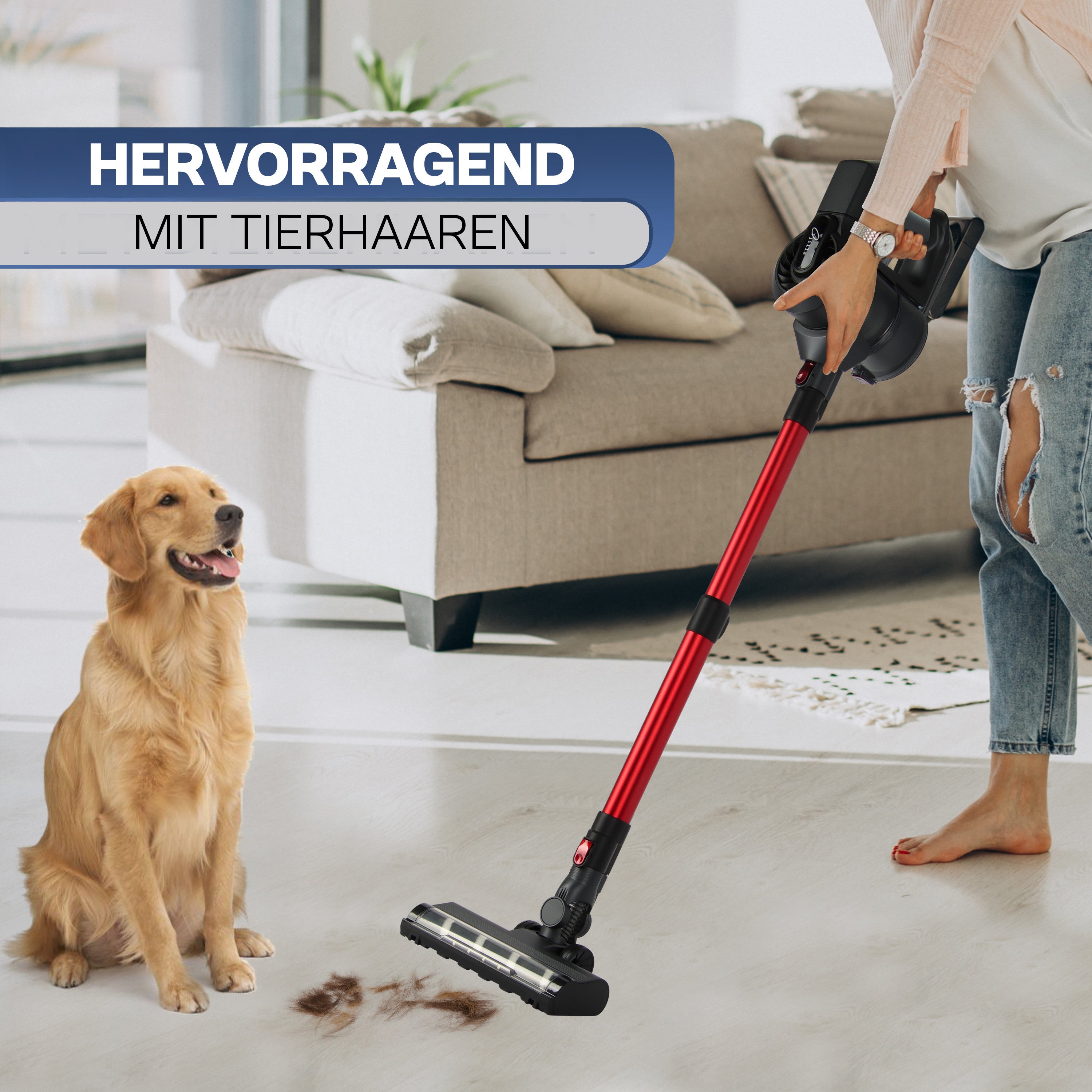 Tjilla S100 Höhenverstellbarer Stabstaubsauger