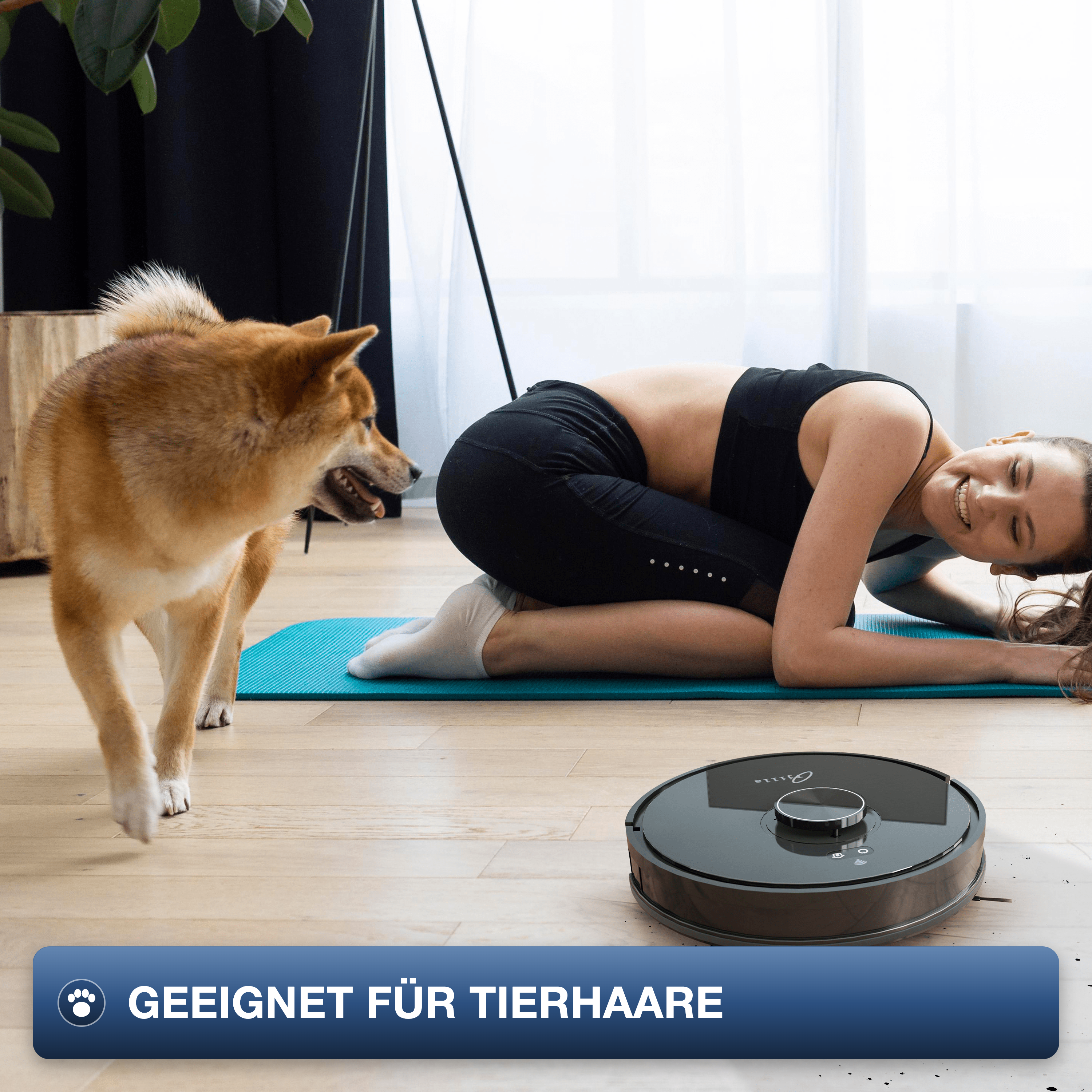Leistungsstarker Saugroboter für Tierhaare