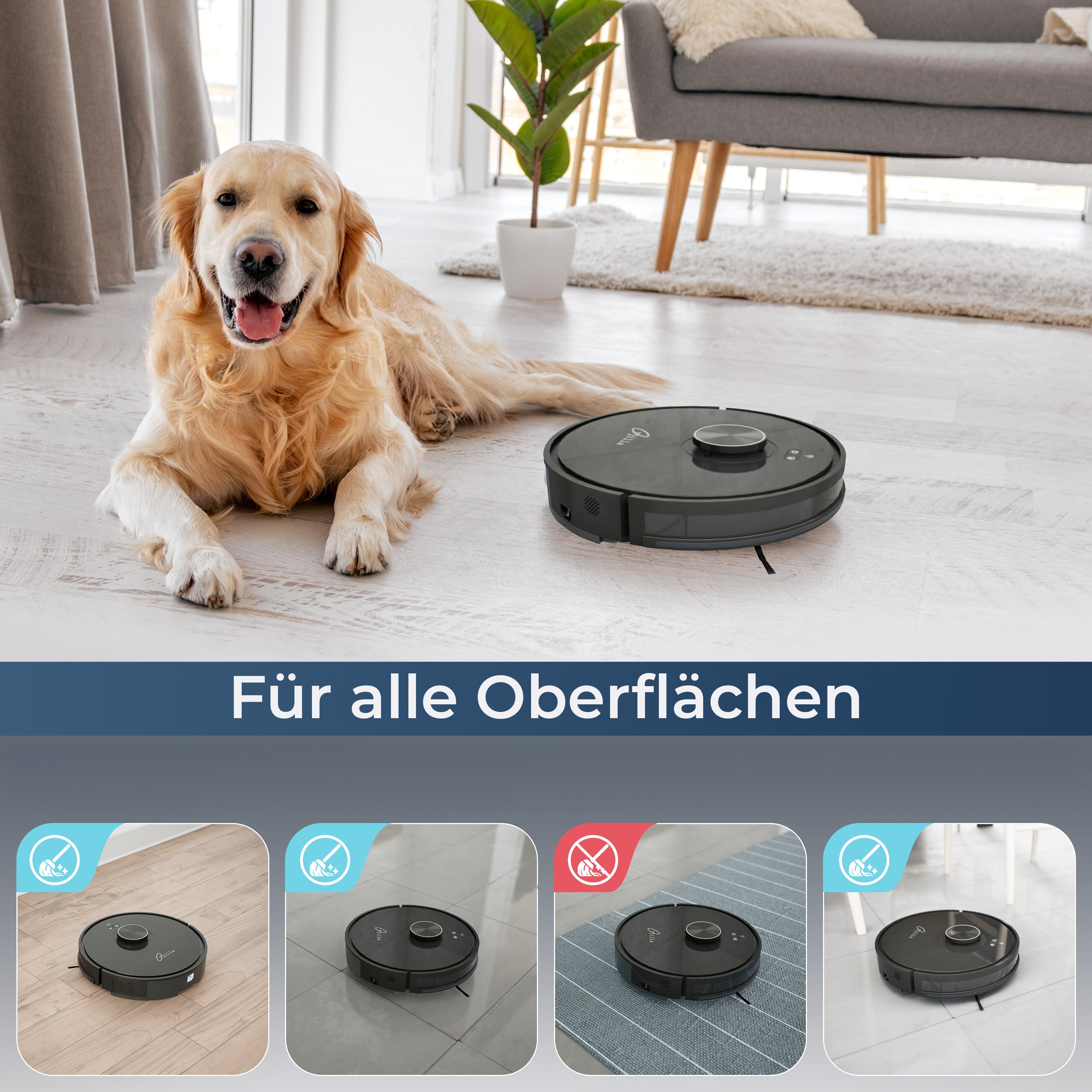 Tjilla C150 Saugroboter mit Wischfunktion