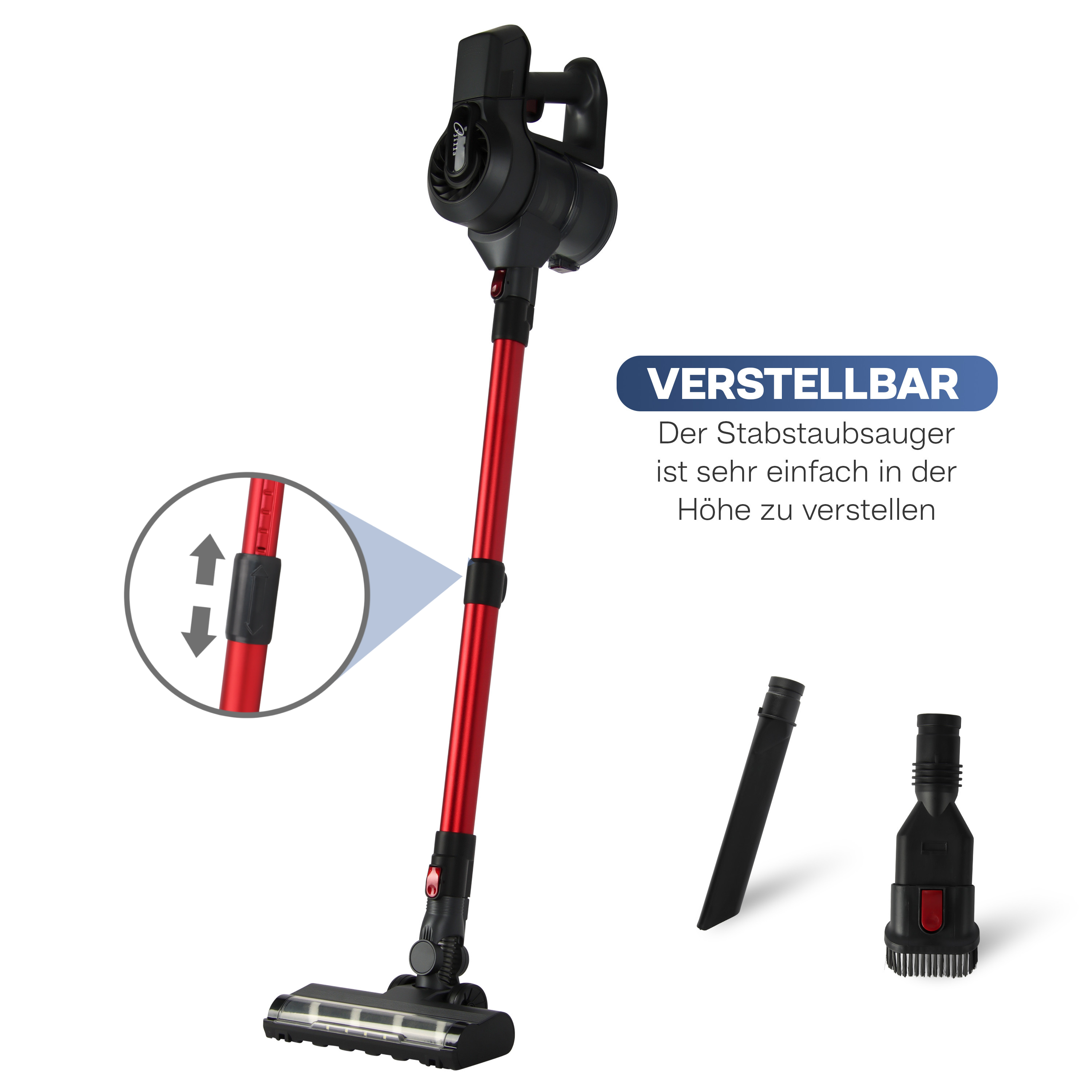 Tjilla S100 Höhenverstellbarer Stabstaubsauger